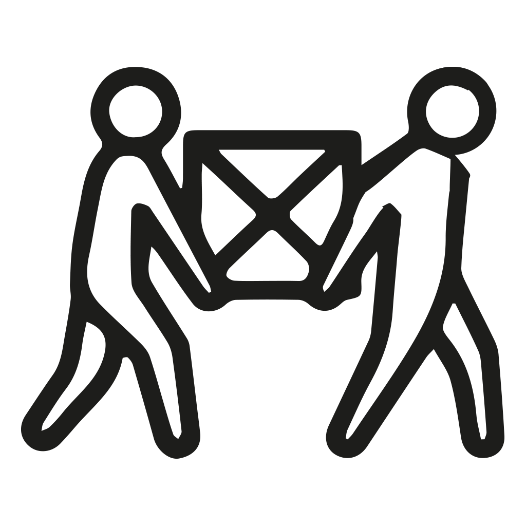 2 people with one box